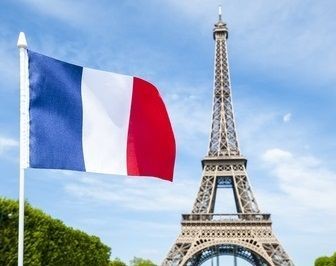 Eiffel Tower and French Flag